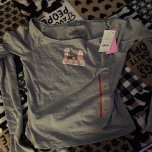 Modern Lux Gray Long Sleeve Tee with LA Print